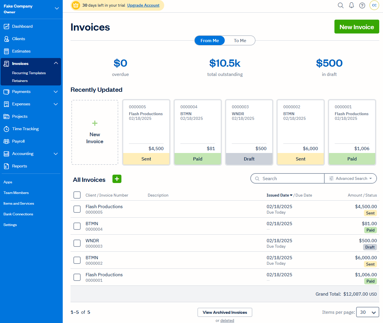 Freshbooks Freshbooks accounting software