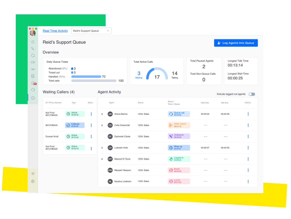 Goto Connect dashboard
