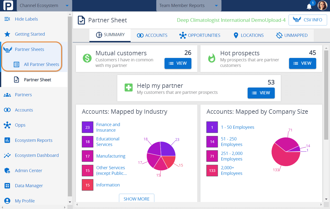 PartnerTap dashboard PartnerTap dashboard