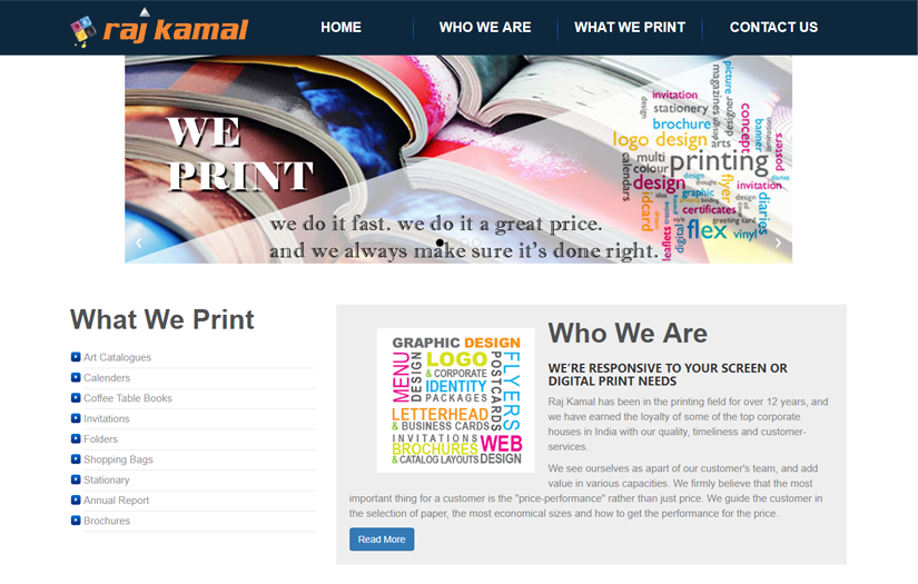 RAJ KAMAL PRINTERS WEBSITE