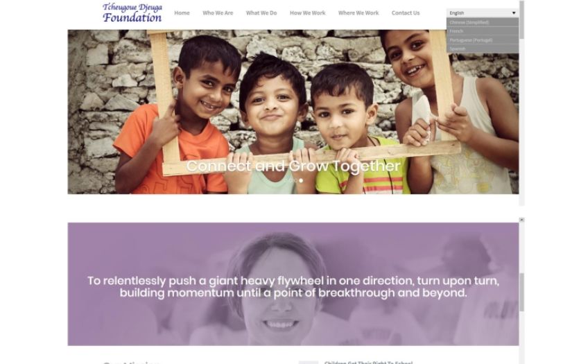 MULTILINGUAL INFORMATICS WEBSITE FOR TCHEUGOUE DJEUGA FOUNDATION