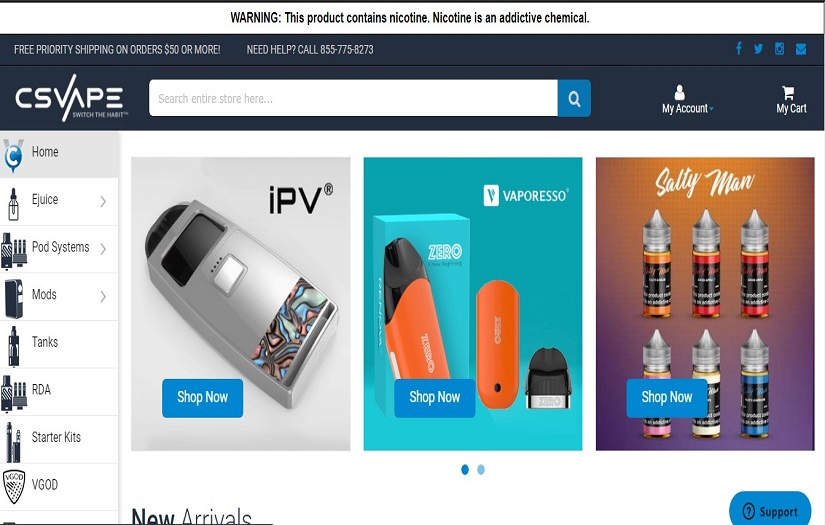 CSVAPE - VAPE ECOMMERCE WEBSITE