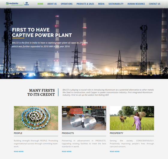 Balco India Website